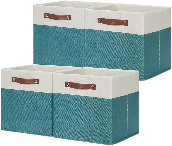 HNZIGE Storage Cubes Bins for Organization Set of 4, Fabric Storage Cube 12 x12 - Image 7
