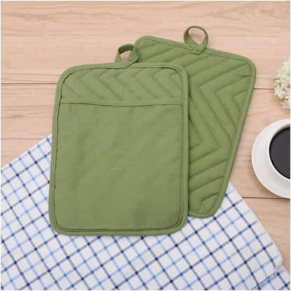 Anyi Heat Resistant Pot Holders, Cotton Hot Pads - Image 2