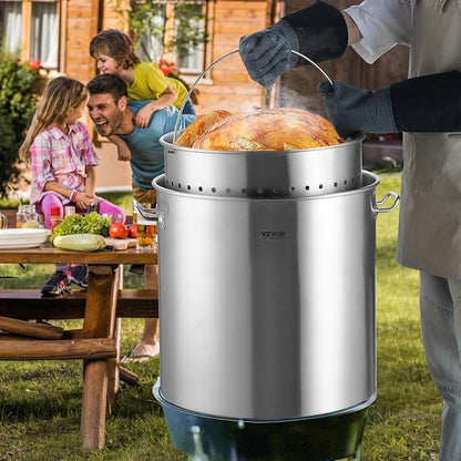 VEVOR Stainless Steel Stockpot, 100 Quart Large Cooking Pots, Cookware Sauce Pot - Image 8