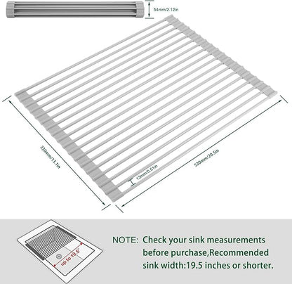 HANZENMA Roll Up Dish Drying Rack Over The Sink Kitchen Roll Up Sink Drying - Image 2