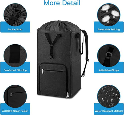 Laundry Backpack Bag, Bukere Extra Large 2 in 1 Laundry Hamper Basket - Image 6