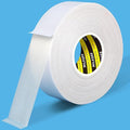Double Sided Tape High Tack, 1.18in x 66FT(20m), Universal Mounting Tape Clear, Heavy Duty Strong Wall Adhesive with Fiberglass Mesh, Easy Use Super Sticky Resistant Tape, White