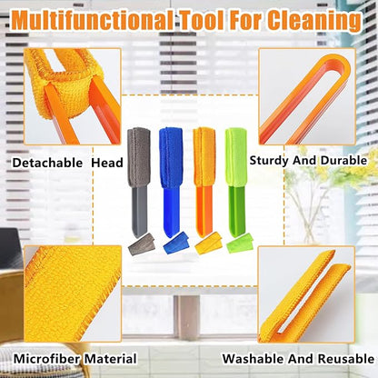 4 Pack Microfiber Blinds Duster, 4 Removable and Washable Sleeves, Cleaner - Image 3