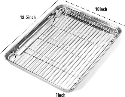 Baking Sheet and Cooling Rack Set, Stainless Steel Commercial Grade Cookie - Image 3