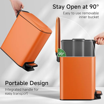 TIPGO Small Bathroom Trash Can - Image 3