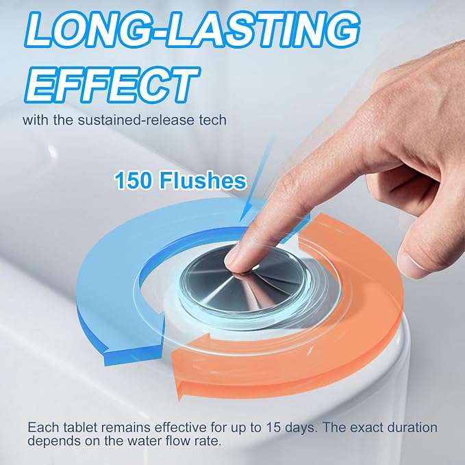KIISIISO Toilet Bowl Cleaner Tablets 80 PACK, Automatic Bleach Toilet Tank - Image 3