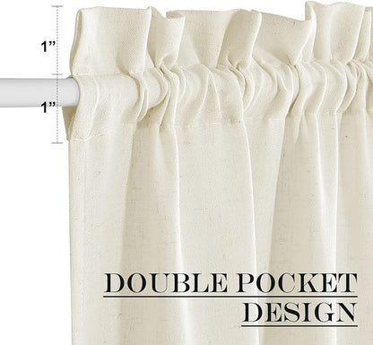 NICETOWN Door Window Curtain Panel, Farmhouse Elegant Solid French Door Curtain - Image 3