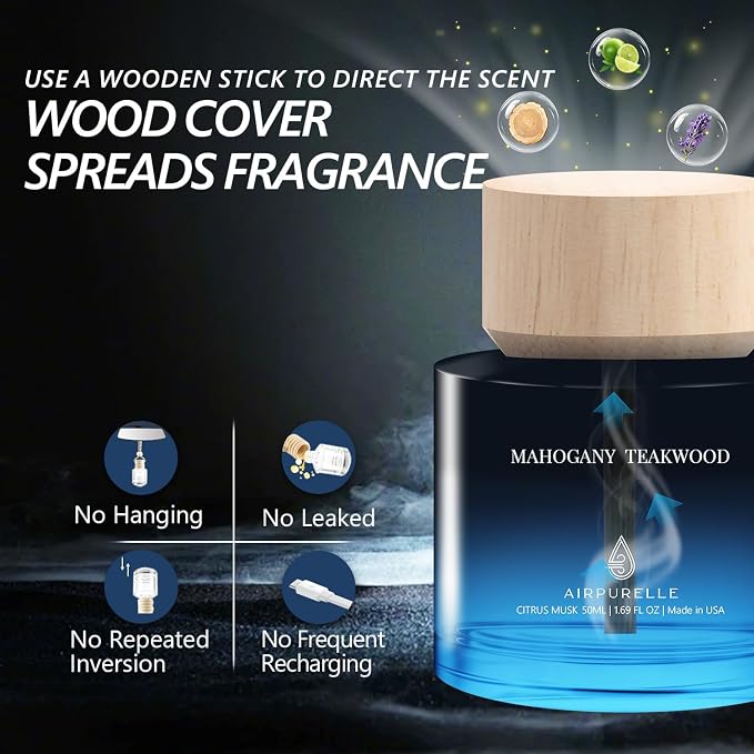 Car Air Freshener for Men & Women – Long-Lasting Mahogany Teakwood Essential - Image 5