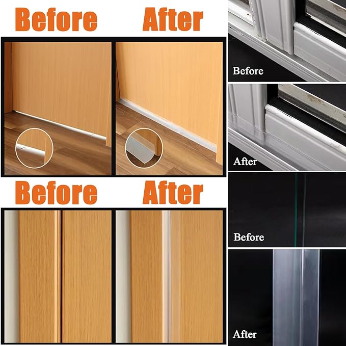 Dstorelhp Upgraded Weather Stripping, No Residue Door Draft Stopper, Silicone - Image 3