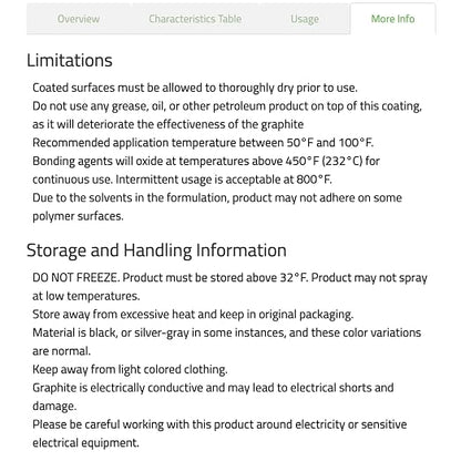 Slip Plate Dry Graphite Lubricant Spray, 12 oz Aerosol – Non-Stick, High Temp - Image 5