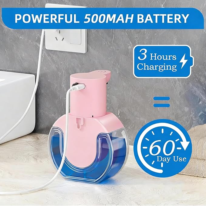 2Pack Automatic Soap Dispenser Touchless, Rechargeable Foaming Soap Dispenser - Image 7