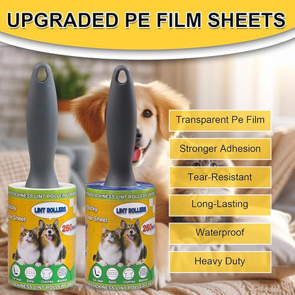 Lint Rollers 2 Pack for Pet Hair 500 Sheets Extra Sticky Pet Hair Remover for - Image 3