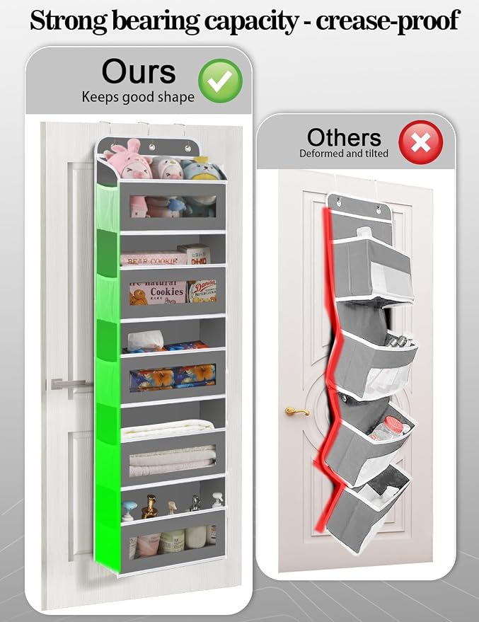 Over The Door Organizer, 5 Shelves Closet Door Hanging Storage and Organizer - Image 6