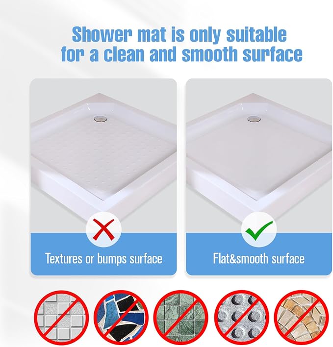 Shower Mat Non-Slip Bath Mat for Tub Floor & Stall - Image 8