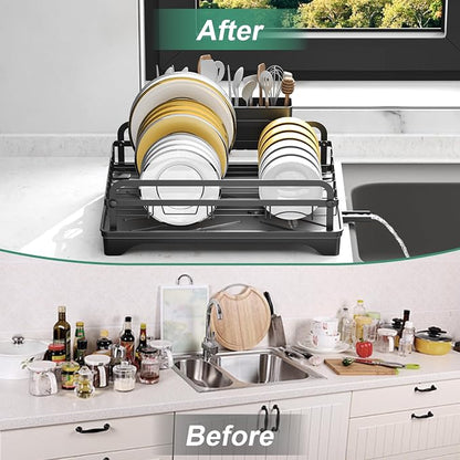 Dish Drying Rack for Kitchen Counter, Large Dish Drying Rack - Image 7