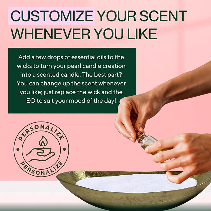 LILY LADUE Sand Candle Kit - 1Lb/16Oz Pearled Candles Sand and Wicks - Image 4