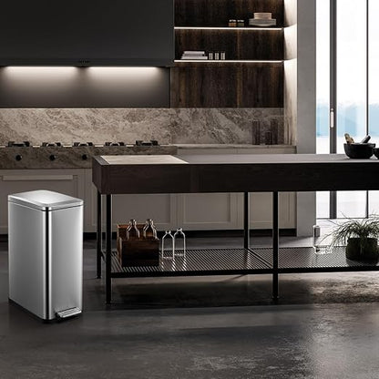 13.2 Gallon / 50L Kitchen Trash Can, Slim Stainless Steel Garbage Can - Image 5