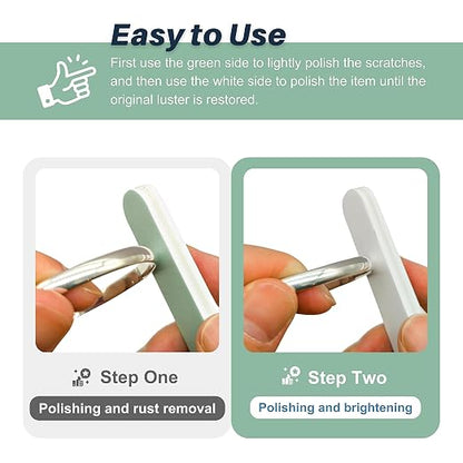 CATIFLIN 20pcs Scratch Removal Silver Polish Sticks, Double-Sided Sanding Sticks - Image 5