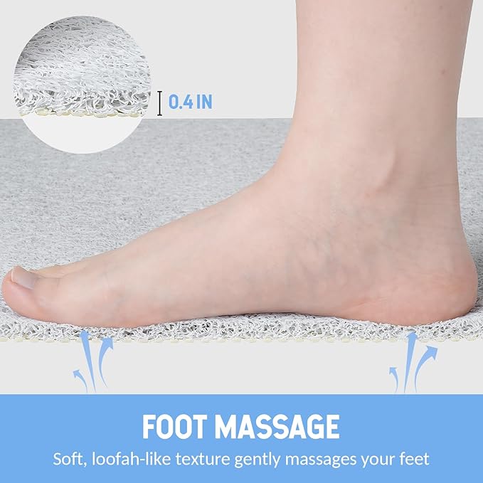 Non-Slip Bathtub Mat, Anti Slip Shower Mat, Fast Drying Bathtub Mats, Foot - Image 4