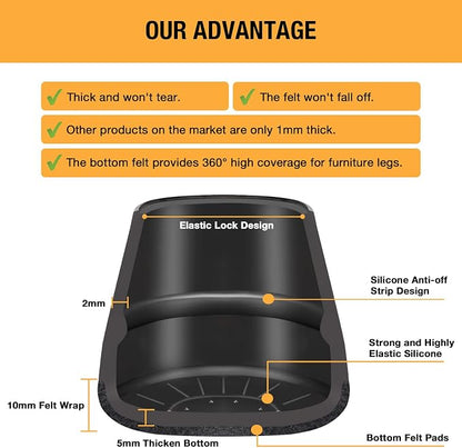 16 Pcs New Chair Leg Protectors - Image 7