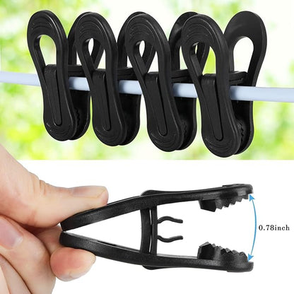 Tinfol 50pc Plastic Coat Hanger Clips - Image 5