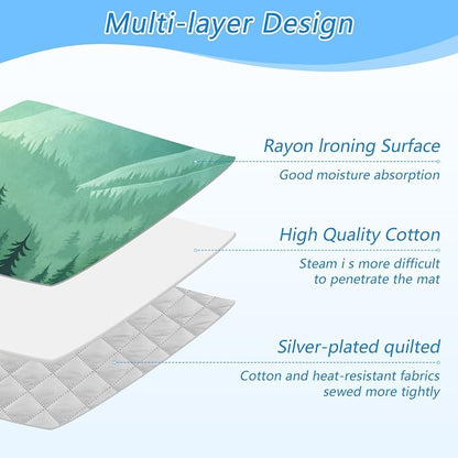 Mountain Forest Trees Green 02 Ironing Mat - Image 4