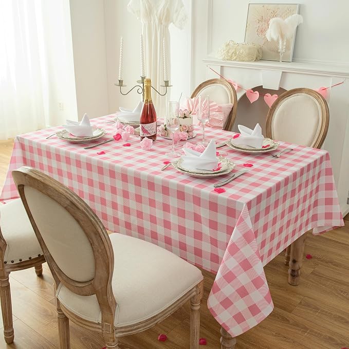 Waterproof Checkered Tablecloth Fabric - Image 2
