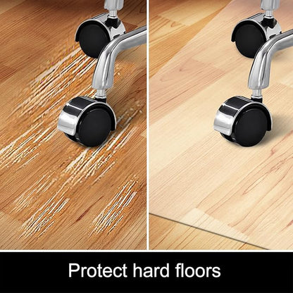 Kuyal Chair Mat for Hardwood Floor, 46 x 53 inches Rectangle Desk Durable - Image 3