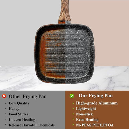3 Pcs Pots and Pans Set, Nonstick & Non-Toxic Healthy Pots and Pans - Image 6
