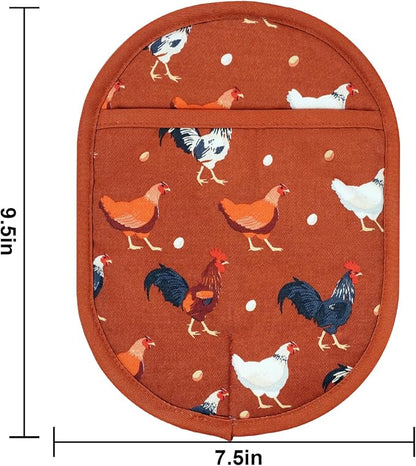 Pot Holders Set of 2 with Transparent Clear Silicone Shell and Nice Dog Flower - Image 2