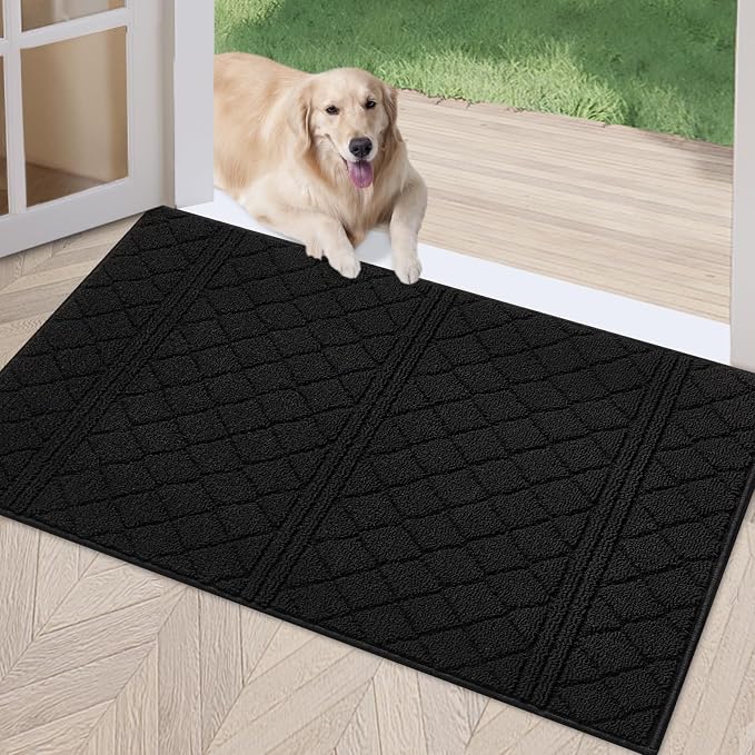 REFETONE Indoor Doormat, Front Back Door Mat 36"x59" Absorbent Rubber Backing by Refetone