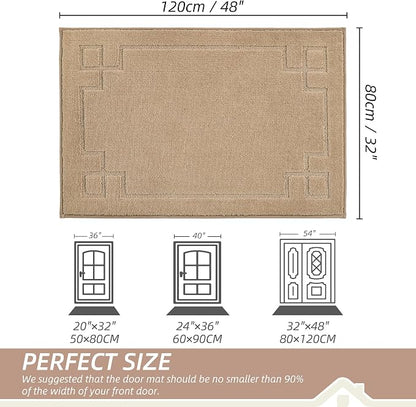 BEQHAUSE Door Mat 32" x 48", Non-Slip Door Mats Indoor Entryway Rugs Washable - Image 2