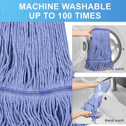 Commercial Mop with Extra Head Replacement, 63Inch Handle Heavy Duty Industrial - Image 5