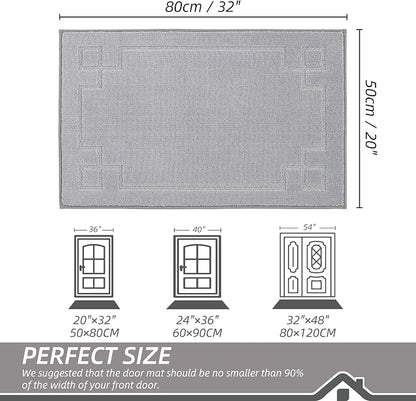 BEQHAUSE Door Mat 20" x 32", Non-Slip Door Mats Indoor Entryway Rugs Washable - Image 2