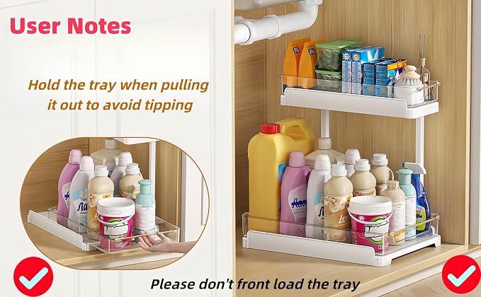 heart & home 2-Pack Under Sink Storage Organizer - Image 8