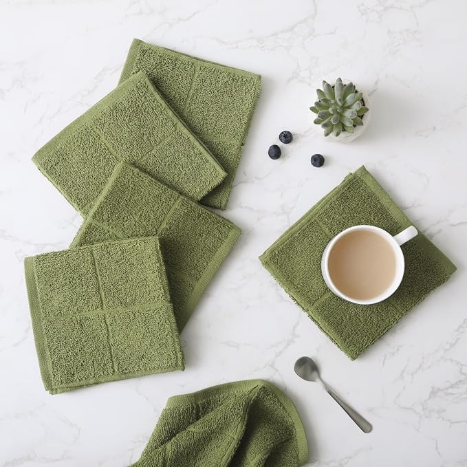 Glynniss Kitchen Dish Cloths Highly Absorbent Dish Rags 100% Cotton Wash Cloths - Image 2