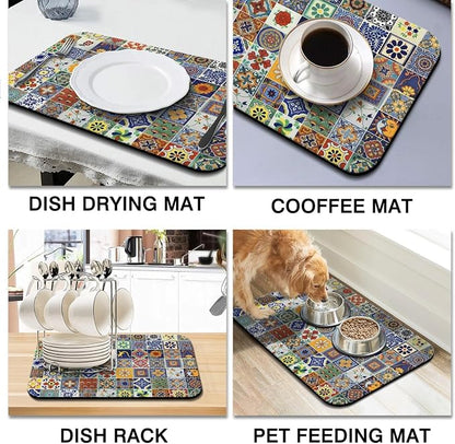 Dish Drying Mat for Kitchen Counter 2 Pack - Image 6