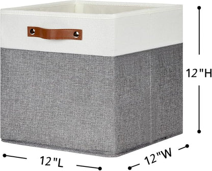 HNZIGE Fabric Storage Cubes 12x12 Cube Storage Bins, Decorative Cube Organizers - Image 3