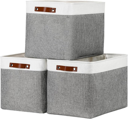 DULLEMELO Large Storage Baskets, Fabric Storage Basket by DULLEMELO