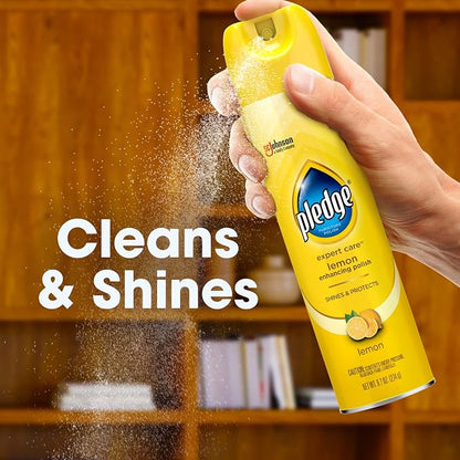Pledge Enhancing Polish, Furniture & Wood Spray, Lemon Scent - Image 6