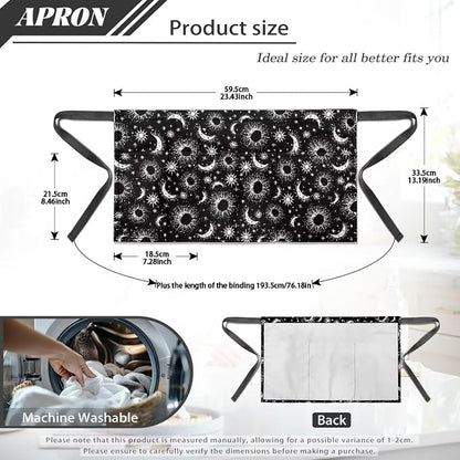Server Apron with 3 Pockets, Waterproof Oil Waitress Waiter Half Apron - Image 7