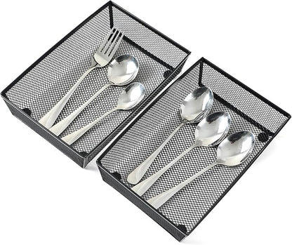BYCY Silverware Drawer Organizer, Mesh Utensil Organizer - Image 3