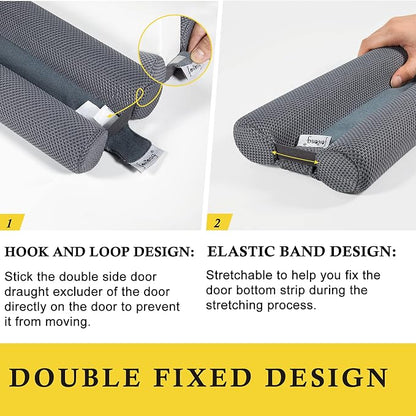fowong 2 Pack Door Draft Stopper 30" Adjustable Under Door Noise Stopper - Image 3