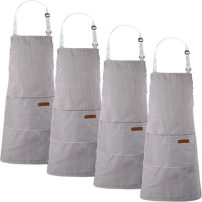 Handepo 4 Pcs Kitchen Aprons by Handepo