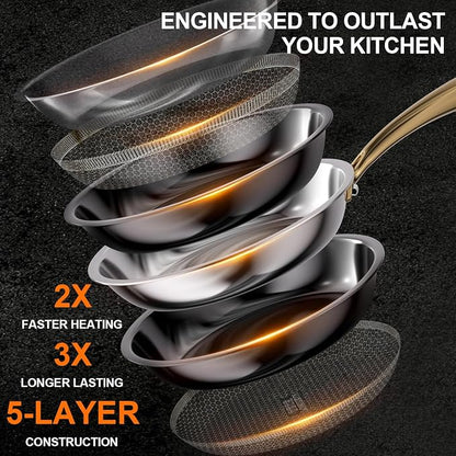 FogDream 10" 11" Stainless Steel Frying Pan - Image 5