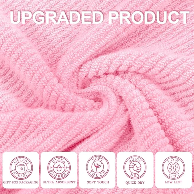 VOOVA & MOVAS Towels for Face, Luxury Hand Towels Set of 6, Fluffy Facial - Image 2