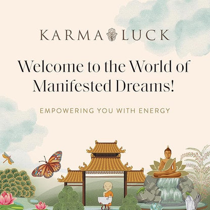 KARMA AND LUCK Dreamy Escape Beach Towel for Women & Men, Evil Eye, Hamsa Hand, Lotus, Butterfly, and Elephant Premium Designs, Cotton Beach Towels for Swimming, 61” x 28”