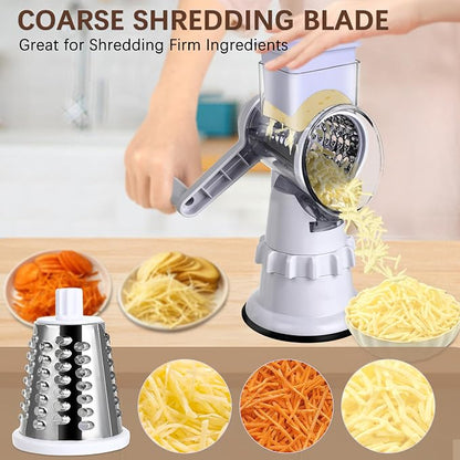 Rotary Cheese Grater Hand Crank, Vegetable Slicer - Image 4