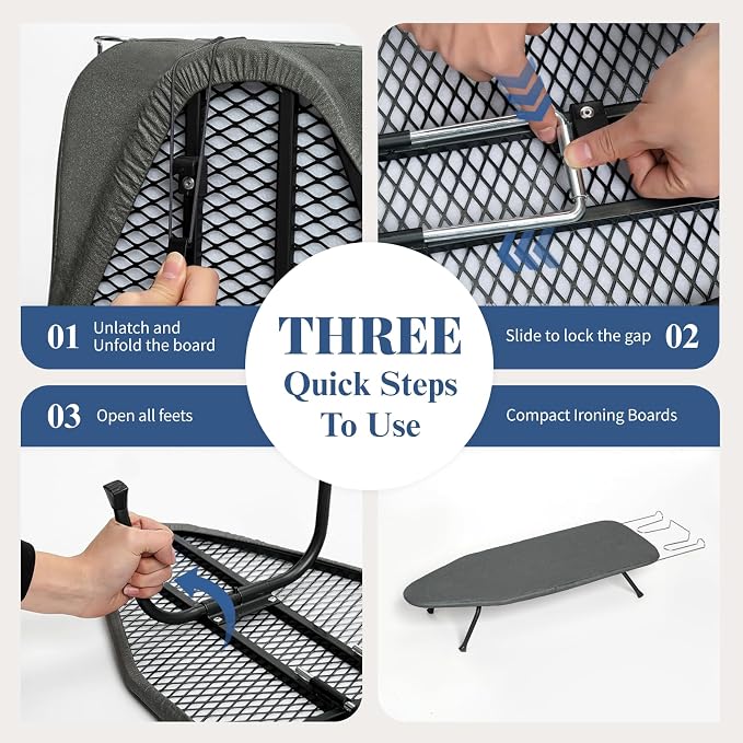 Small Ironing Board Foldable, BlissBoard Tabletop Iron Board - Image 5