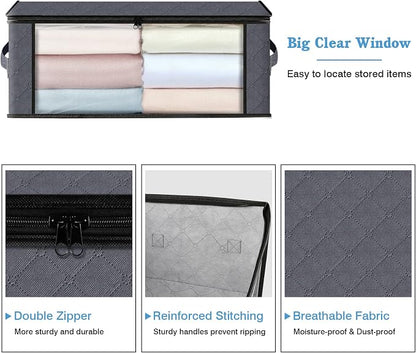 HomeHacks Storage 10-Pack Clothes Organizer Storage Bags Foldable Storage Box - Image 3